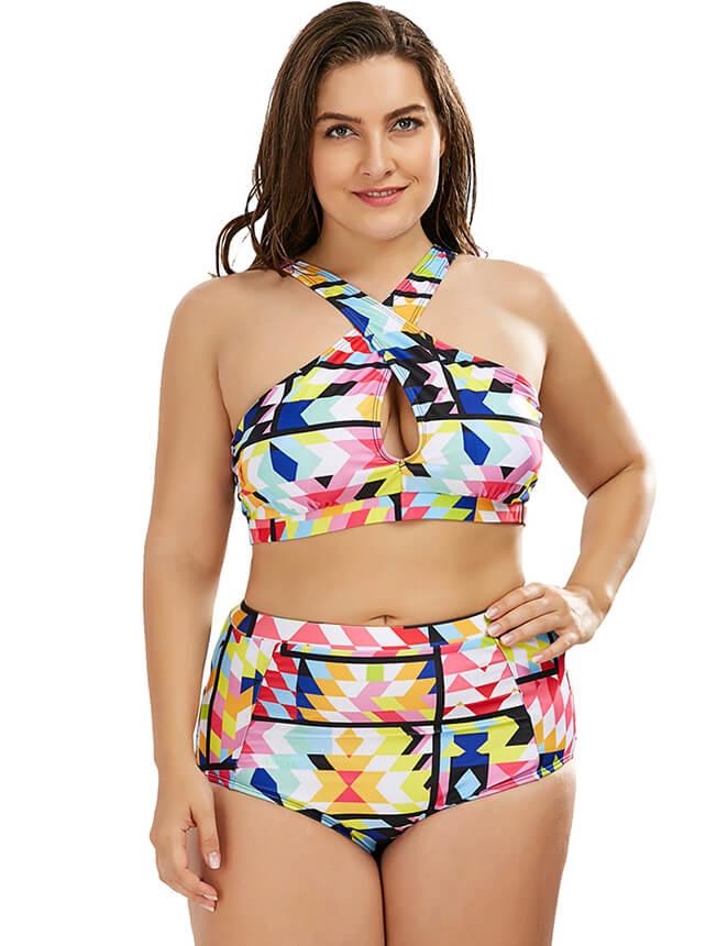 High waisted rainbow on sale bikini