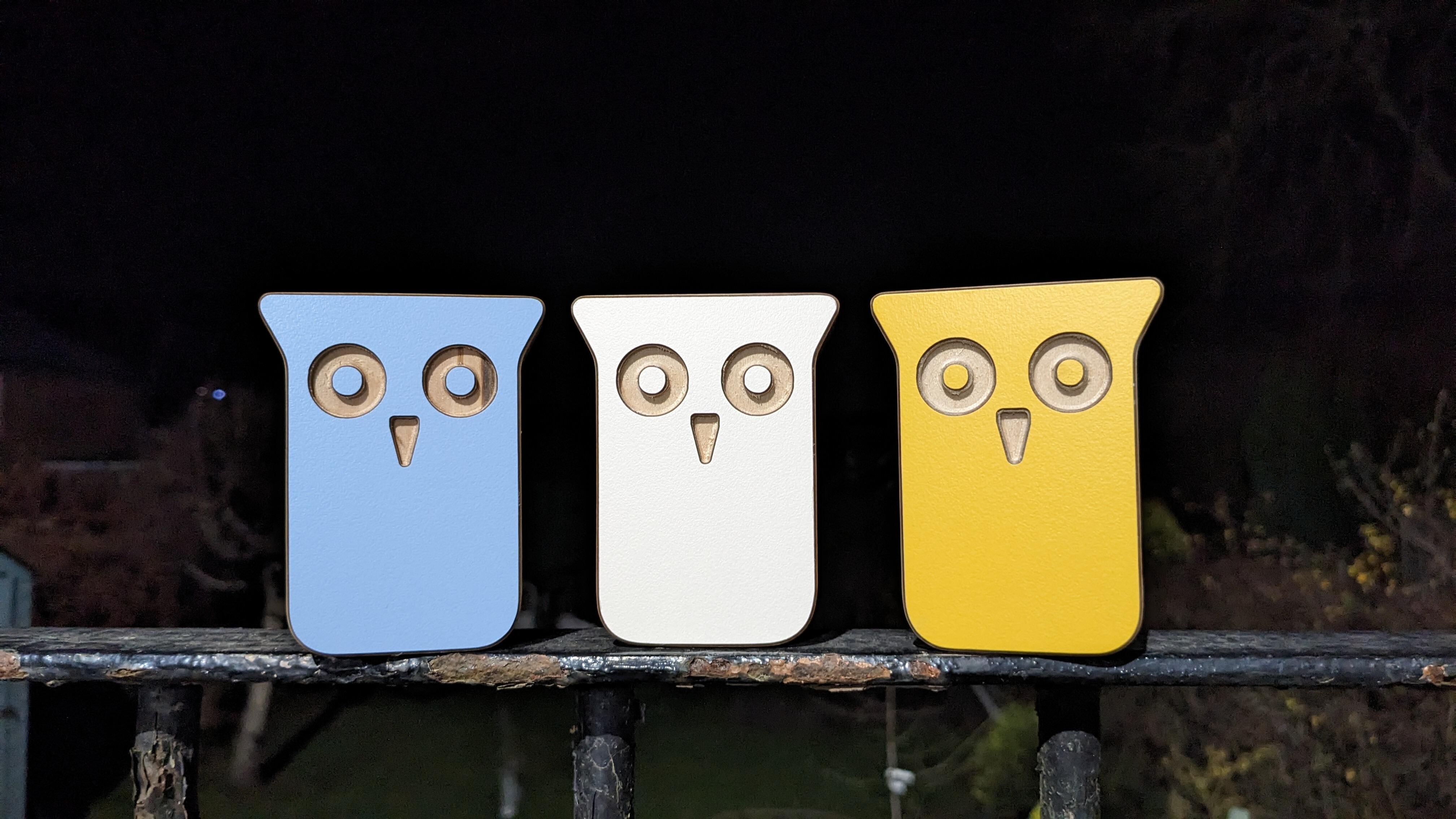 Light Blue, Cream and Yellow Mood Owl