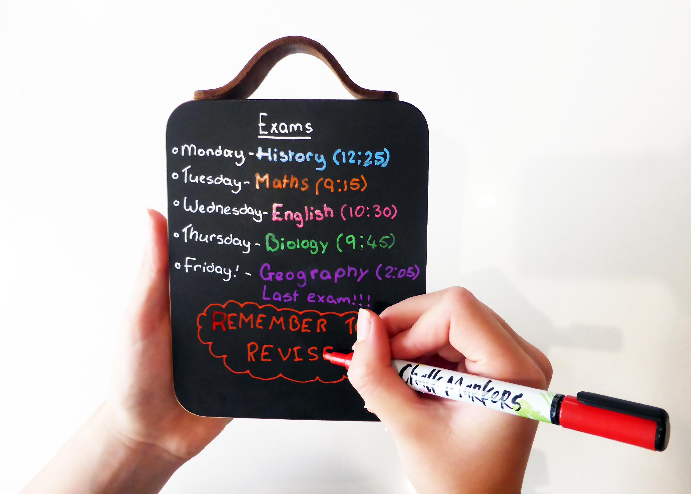 WEAMO Chalk Board - Exam Timetable