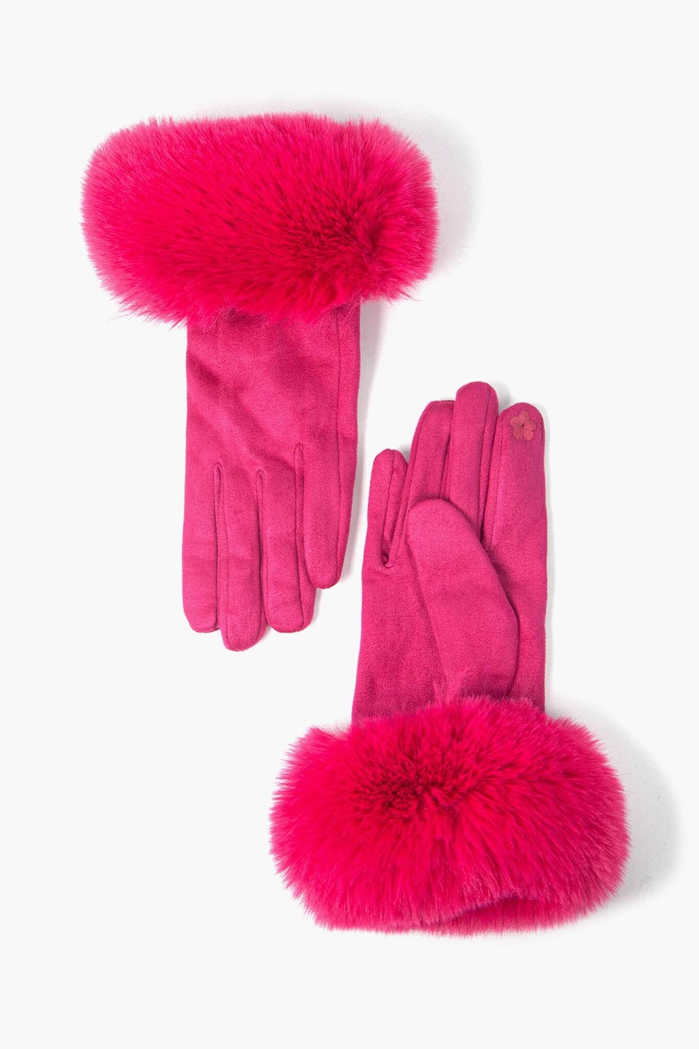 Mittens with fur trim 2025