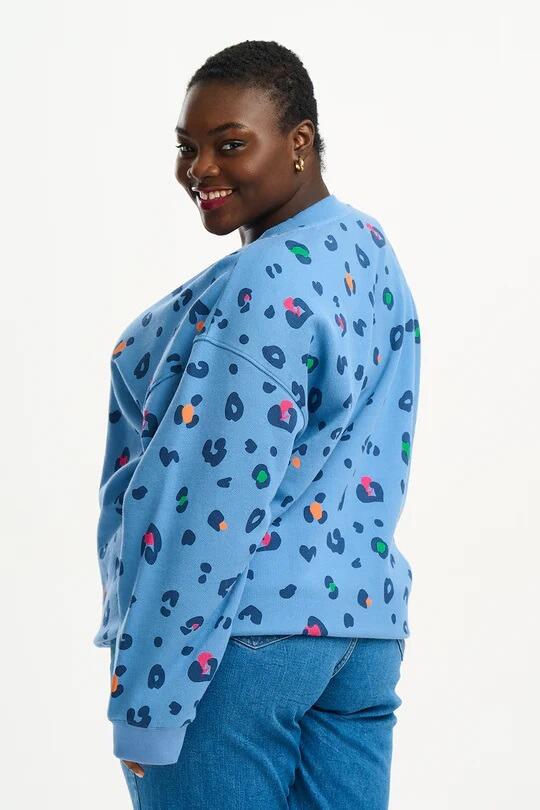 EADIE RELAXED SWEATSHIRT BLACK LEOPARD SPOTS - SUGARHILL BRIGHTON - AW25
