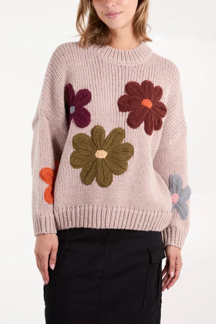 Jumper with flowers hot sale
