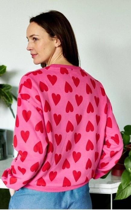 Pink heart sweatshirt