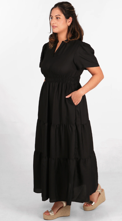 maxi linen dress Meggie Ellie Wilde Bright Prom Color:EMERALD Best prom dresses black girl