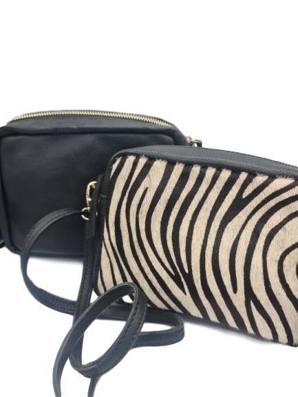 zebra cross body bag