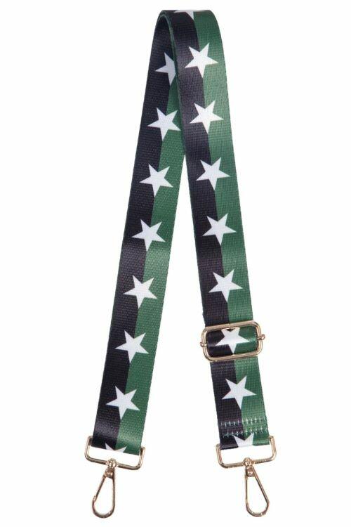 Khaki black star and stripe strap