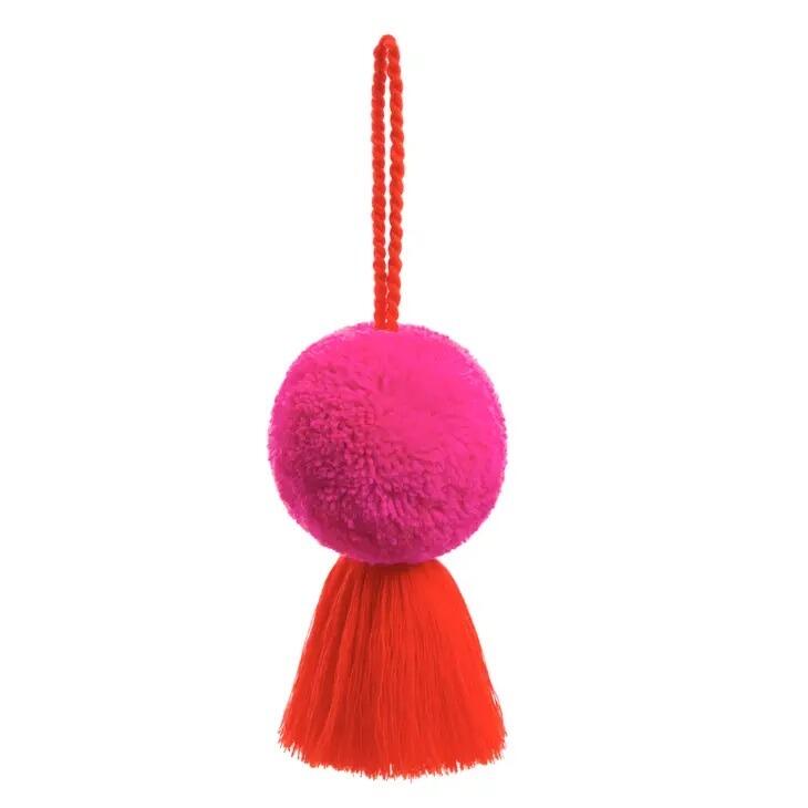 Pom Pom bag tassel