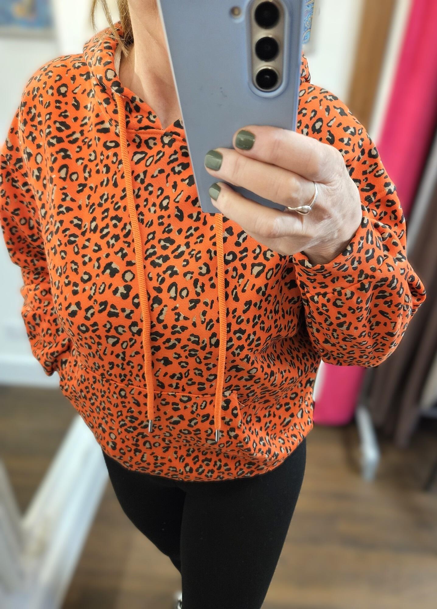 Animal print hoodie