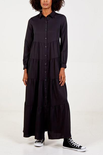 black tee shirt maxi dress