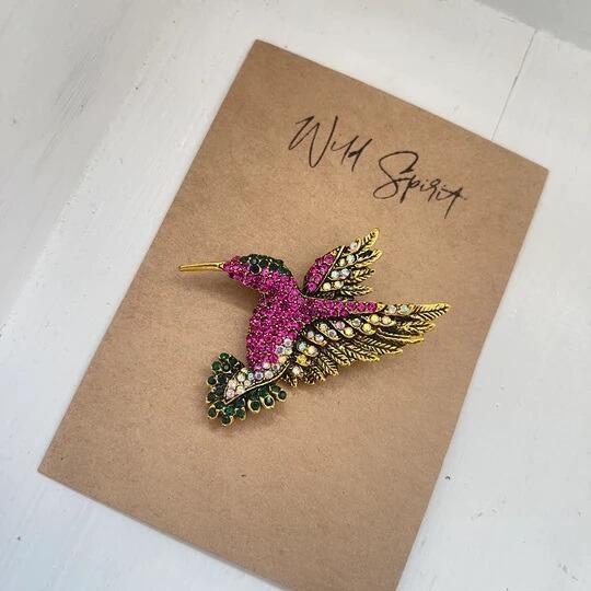 Hummingbird brooch