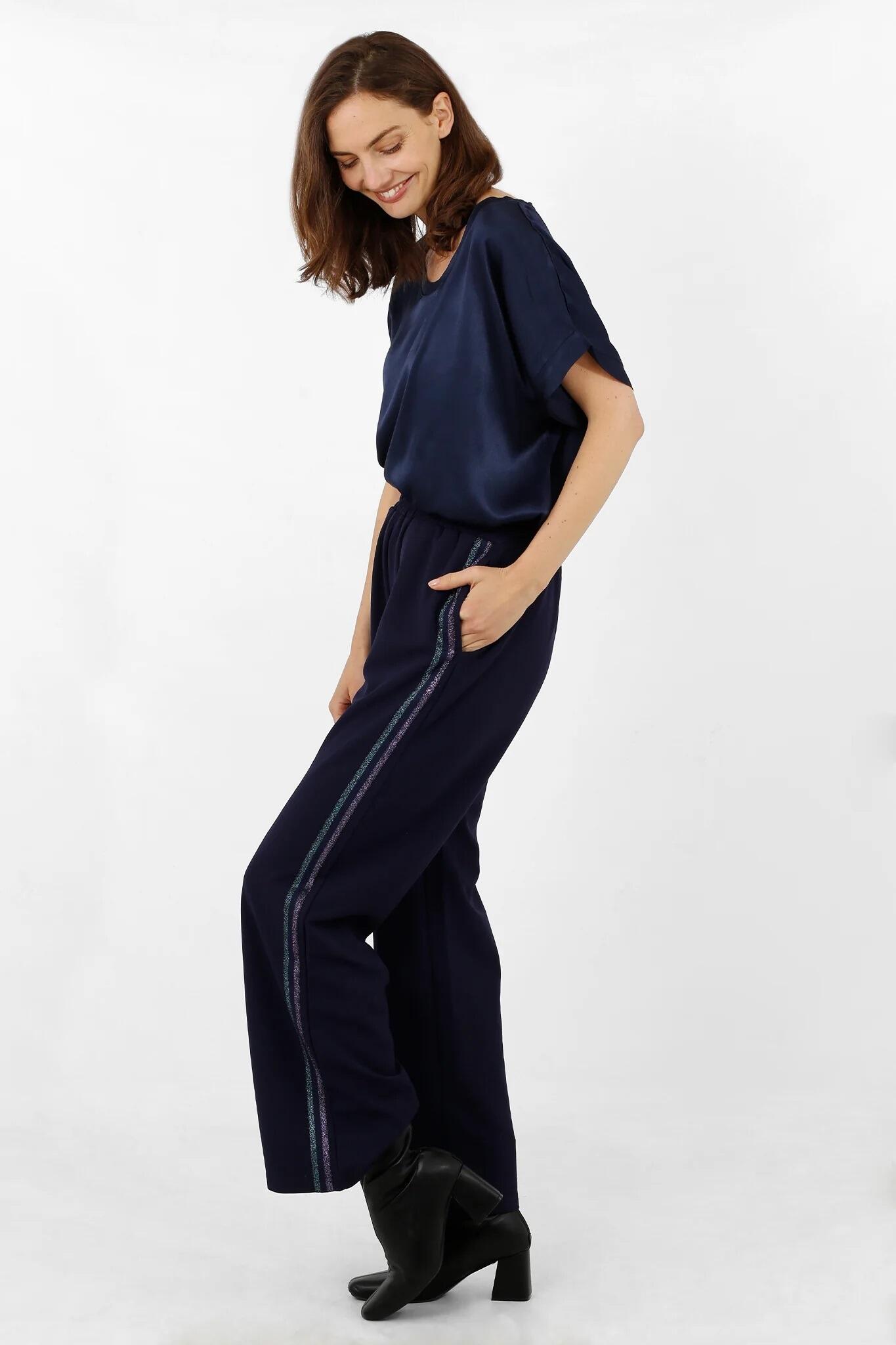 Glitter side stripe trousers online