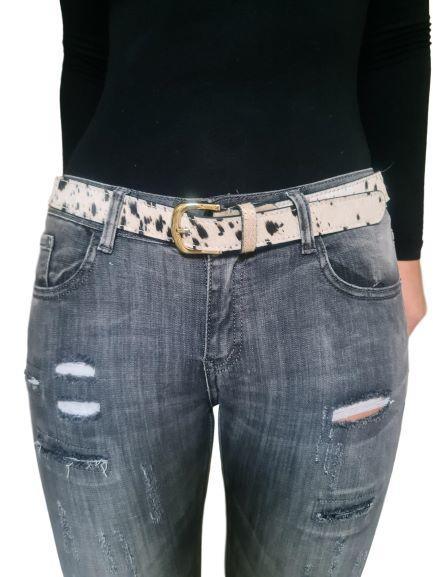 Harley belt ladies real cow print selling leather