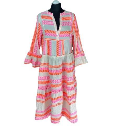 neon aztec maxi dress