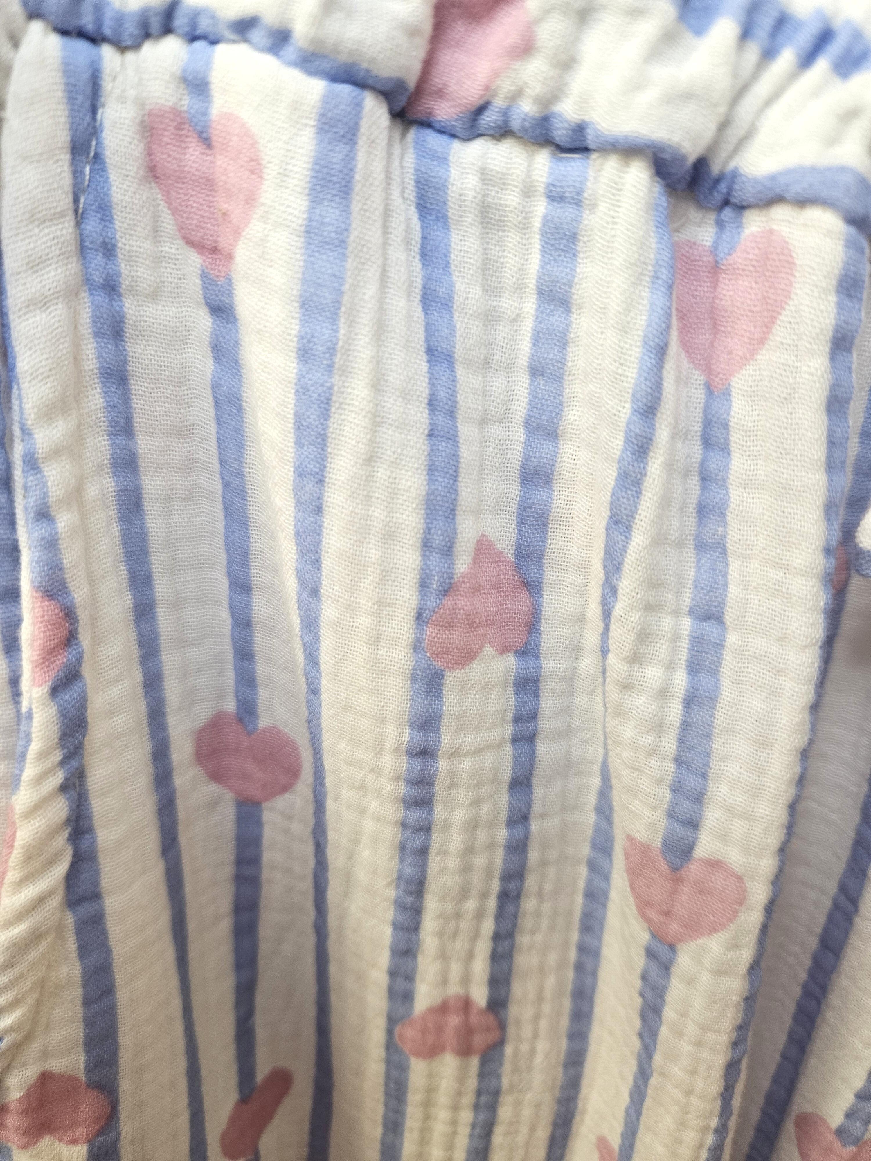 Outlined Hearts Flared Trousers