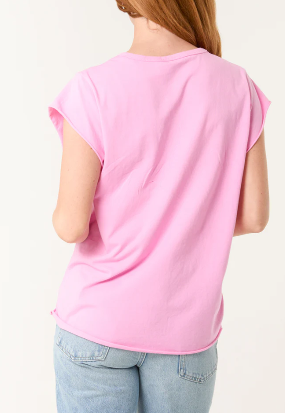 Cap sleeve tee shirt