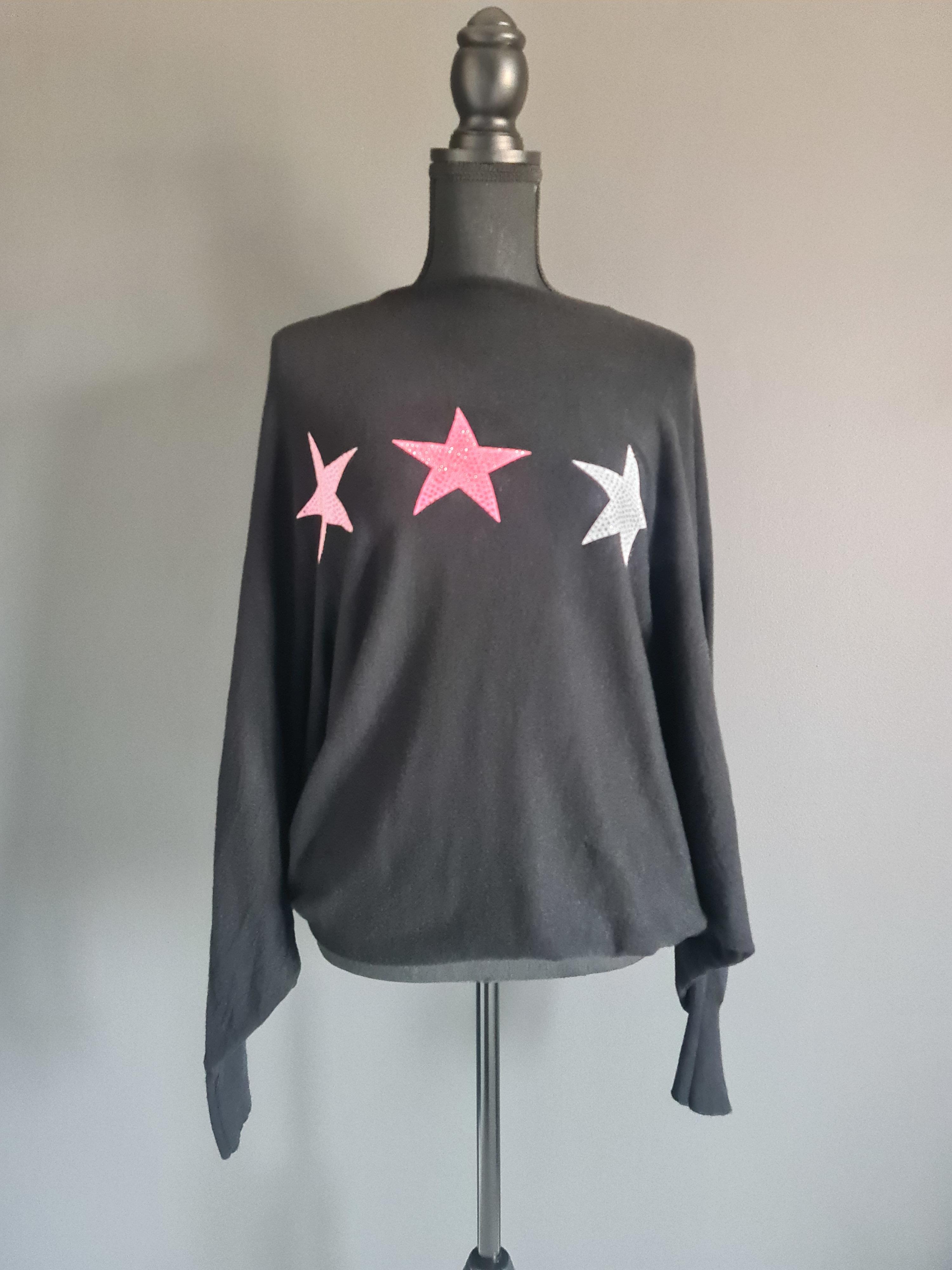 Rhinestone star batwing jumper
