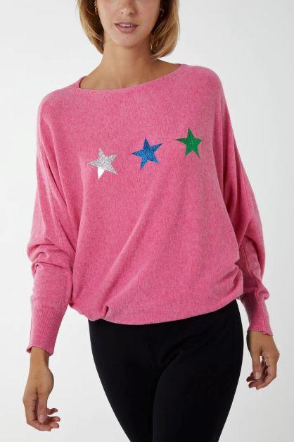 Pink star outlet jumper