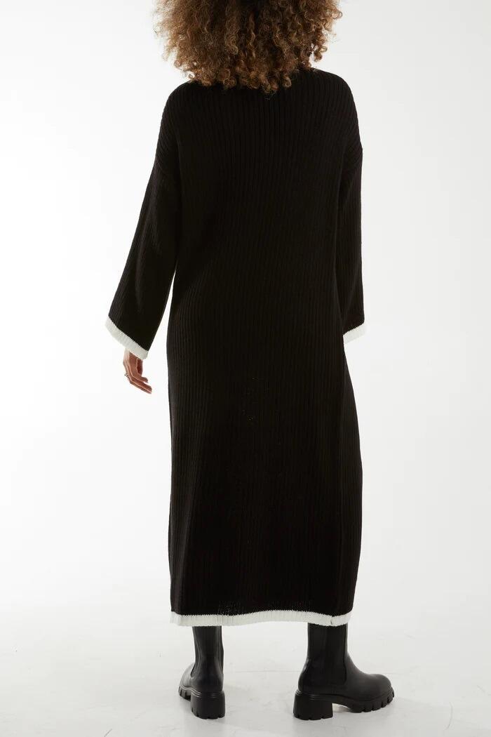 CD 25 Knitted Dress Black Cotton