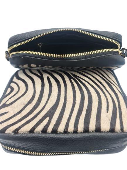 zebra cross body bag