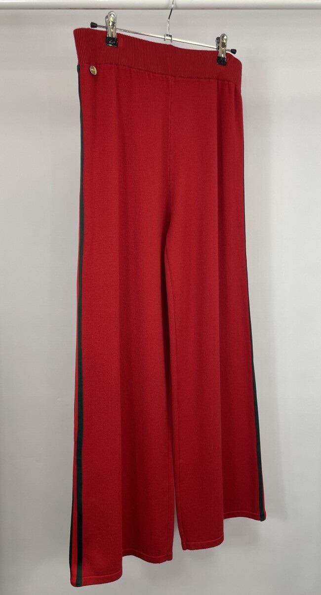 Relaxed Wide-Leg Stripe Trousers