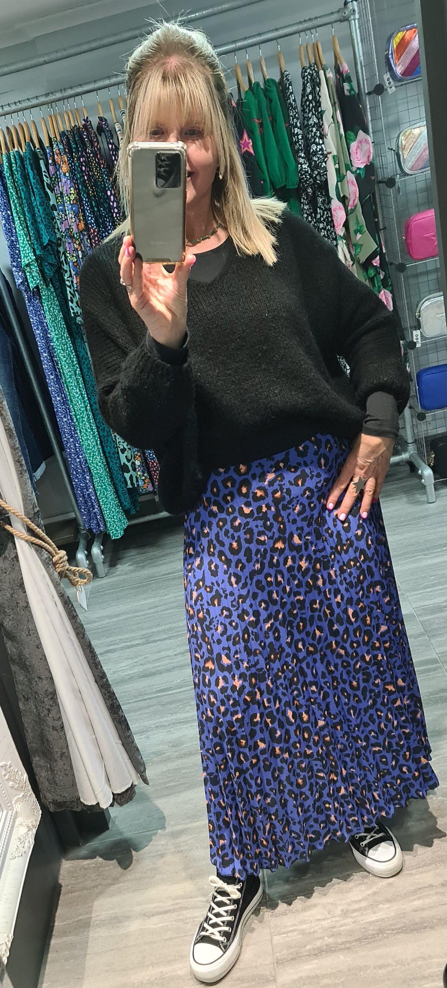 Leopard print skirt