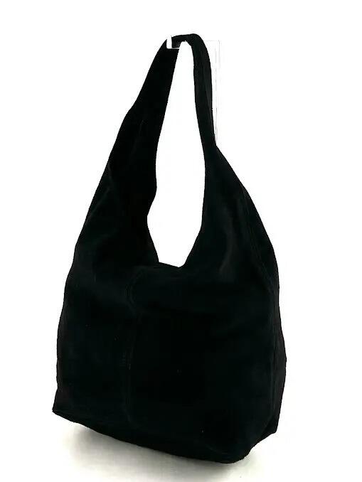 Suede tote clearance bag black