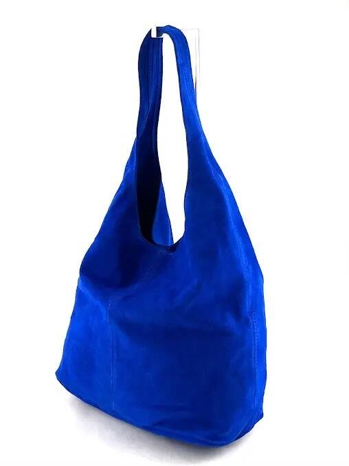 Navy Suede Tote