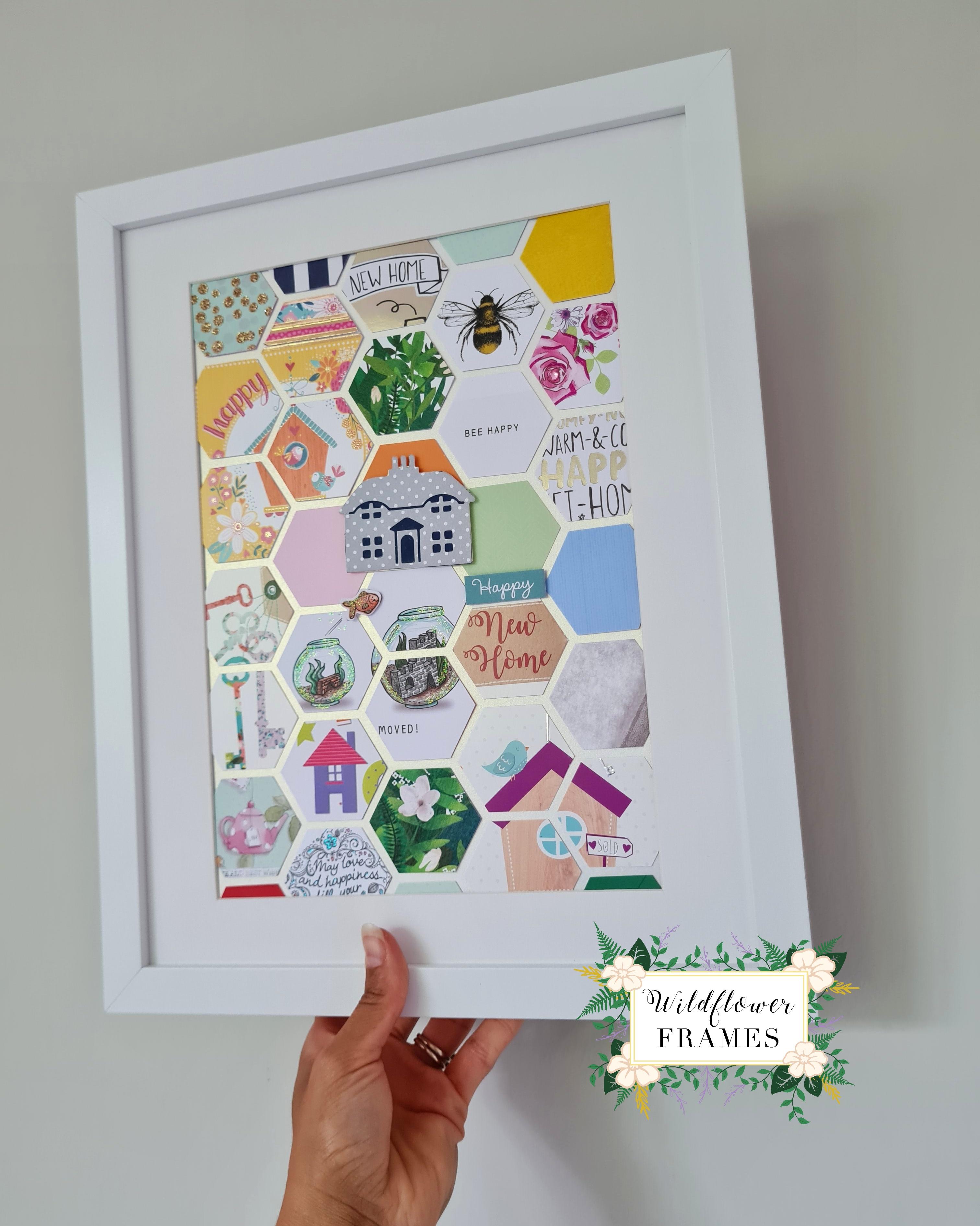 A4 Bespoke Commission Card Collage Wildflower Frames