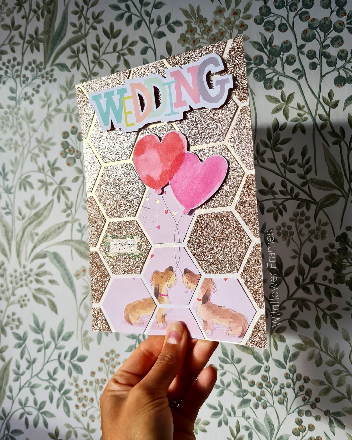 A5 Dog Wedding Card Collage