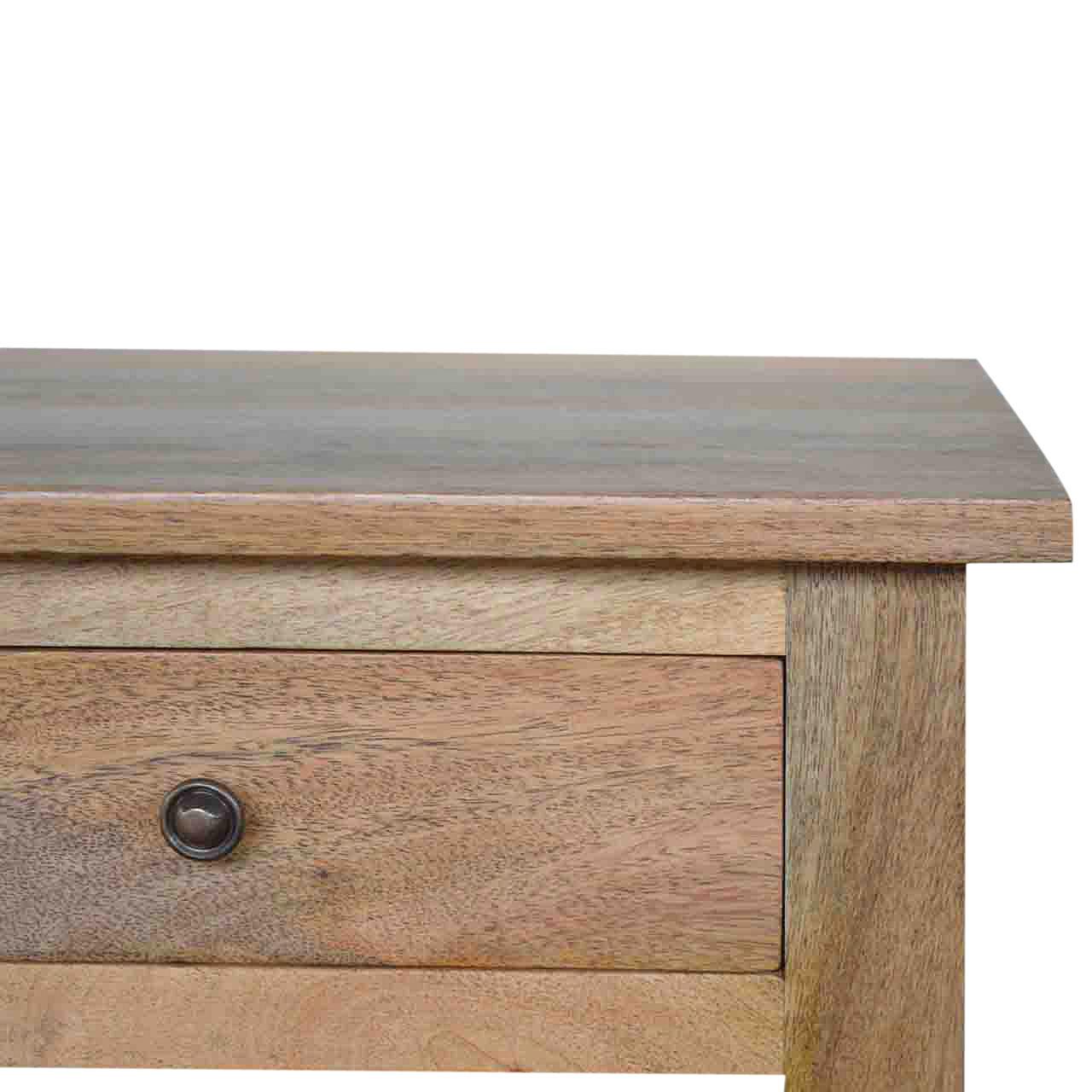 Country Style Coffee Table With 4 Drawers