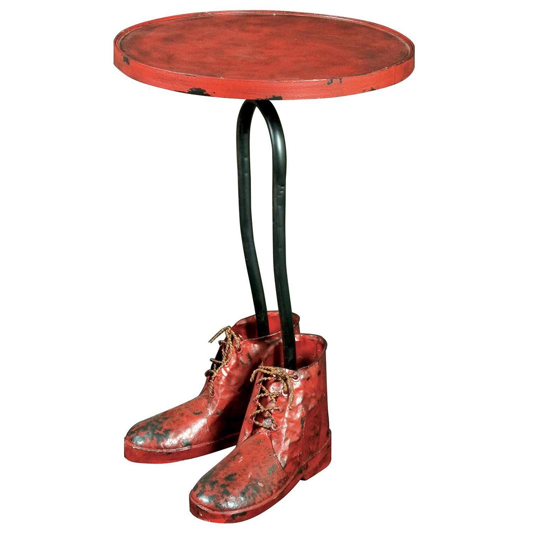 Red Boots Side Table