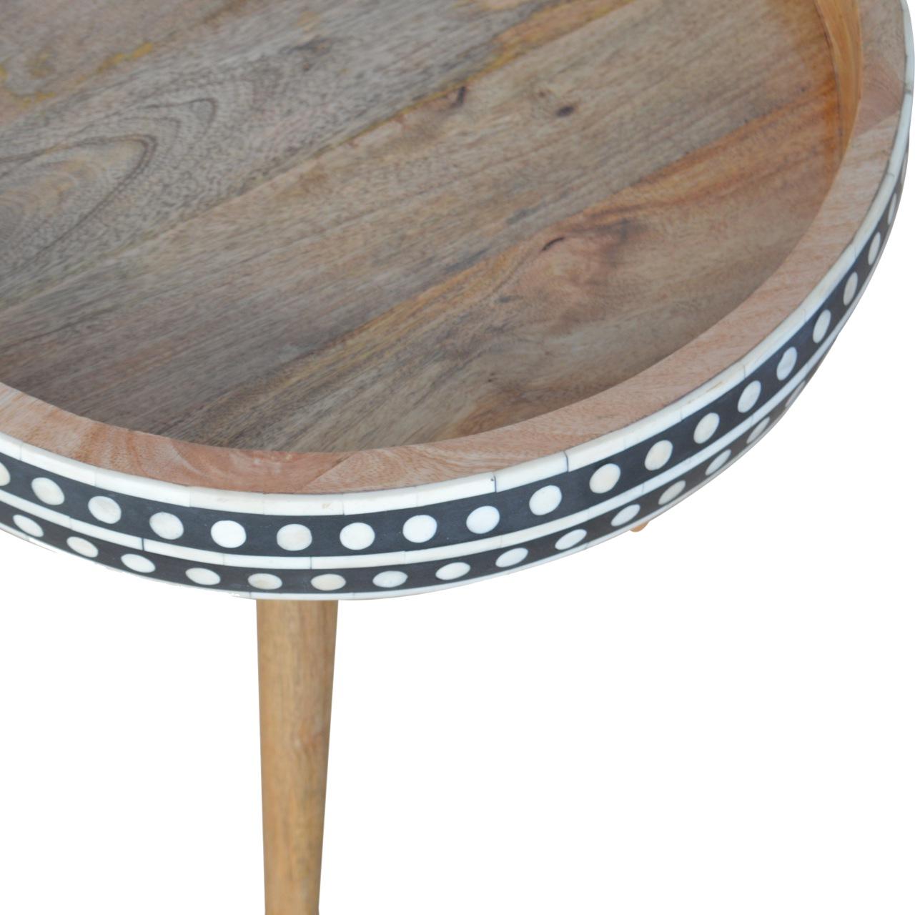 Pattterned Nordic Style End Table