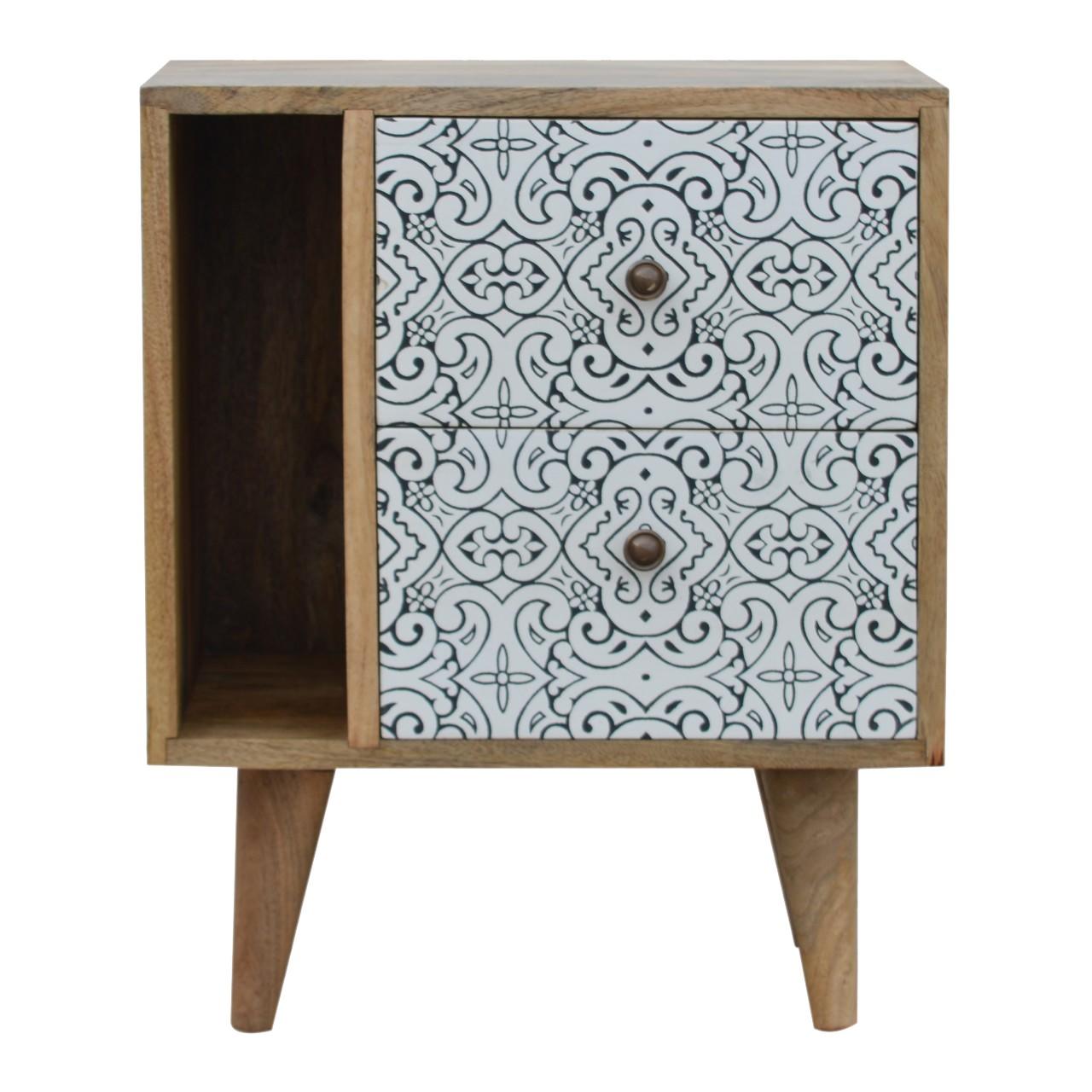 Artea Porcelain Pattern Mini Cabinet