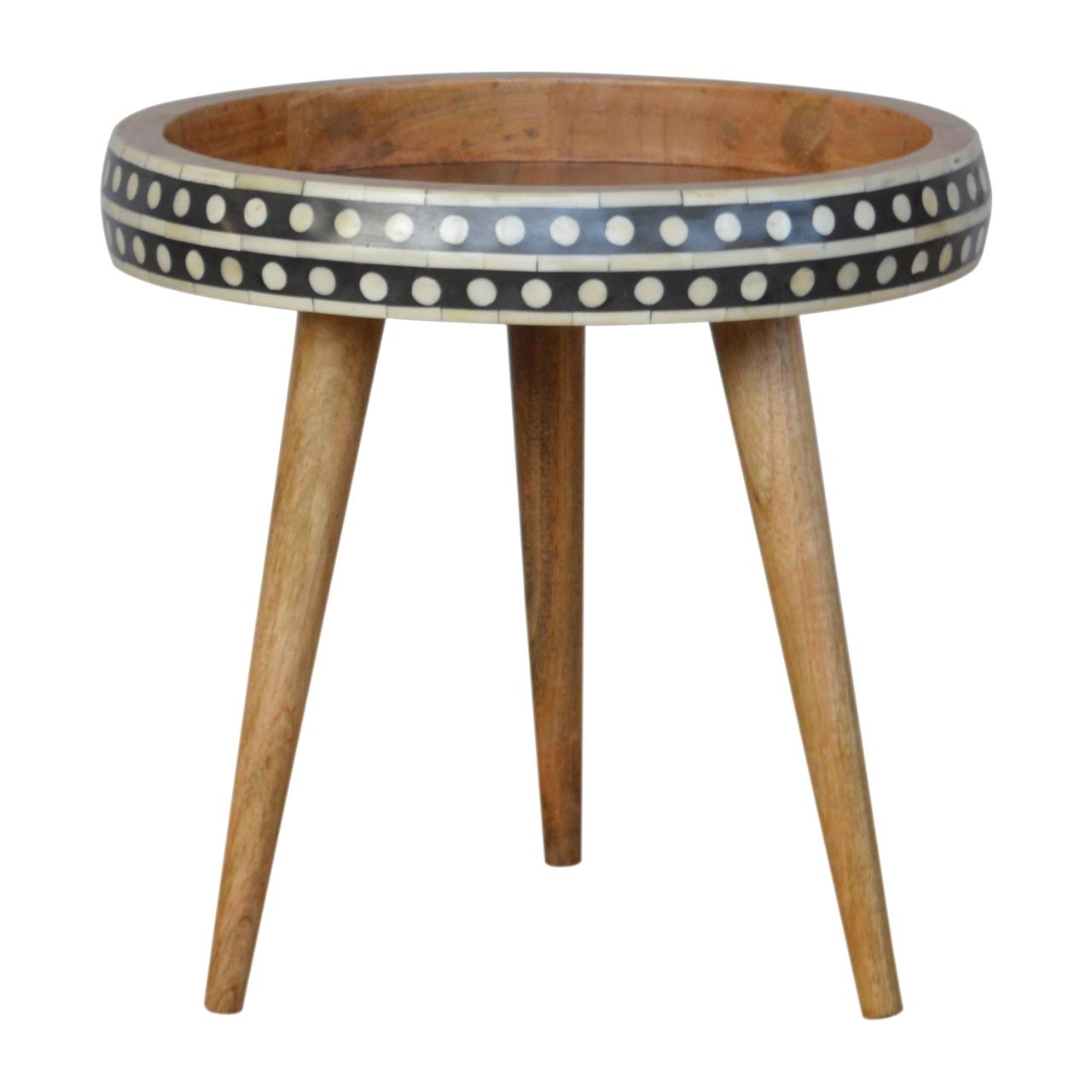 Pattterned Nordic Style End Table