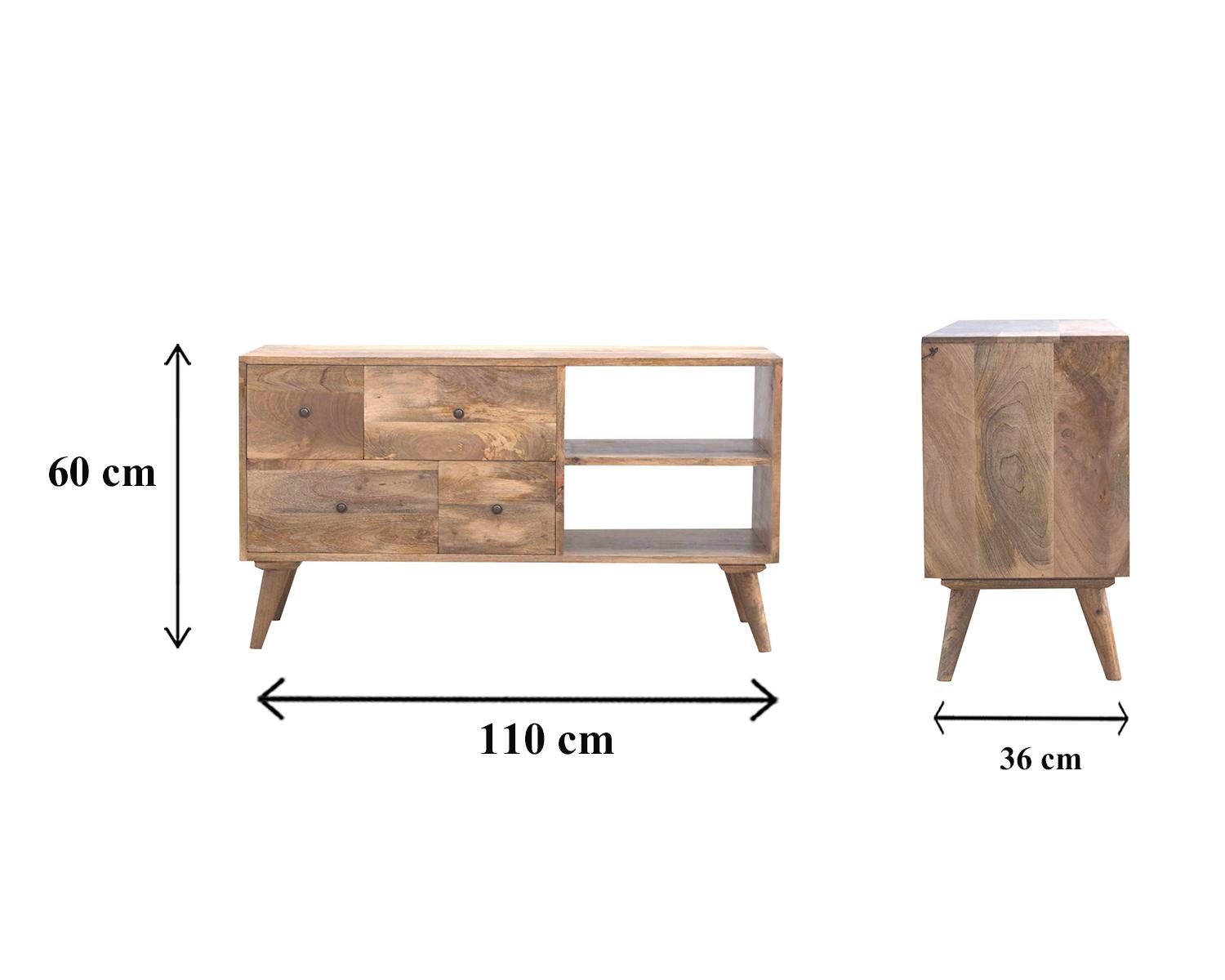 Nordic Style Tv Unit With 4 Drawers