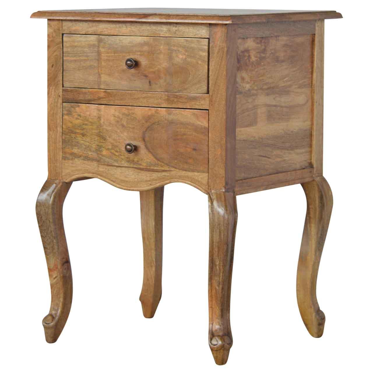French Style Bedside With Two Drawers