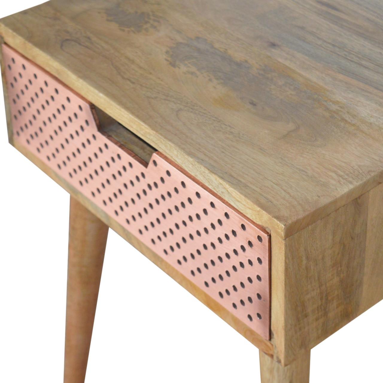 Perforated Copper Bedside