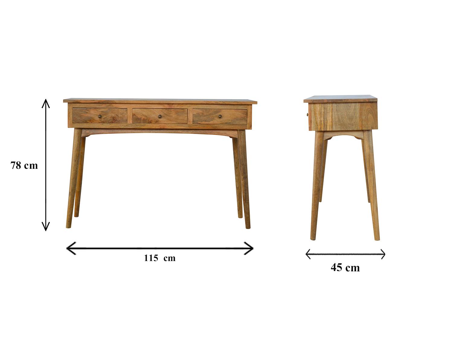 Nordic Style Console Table With 3 Drawers