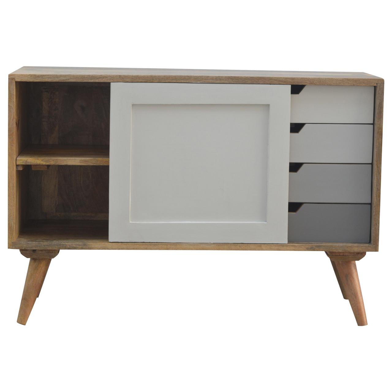 Nordic Sliding Cabinet With 4 Drawers