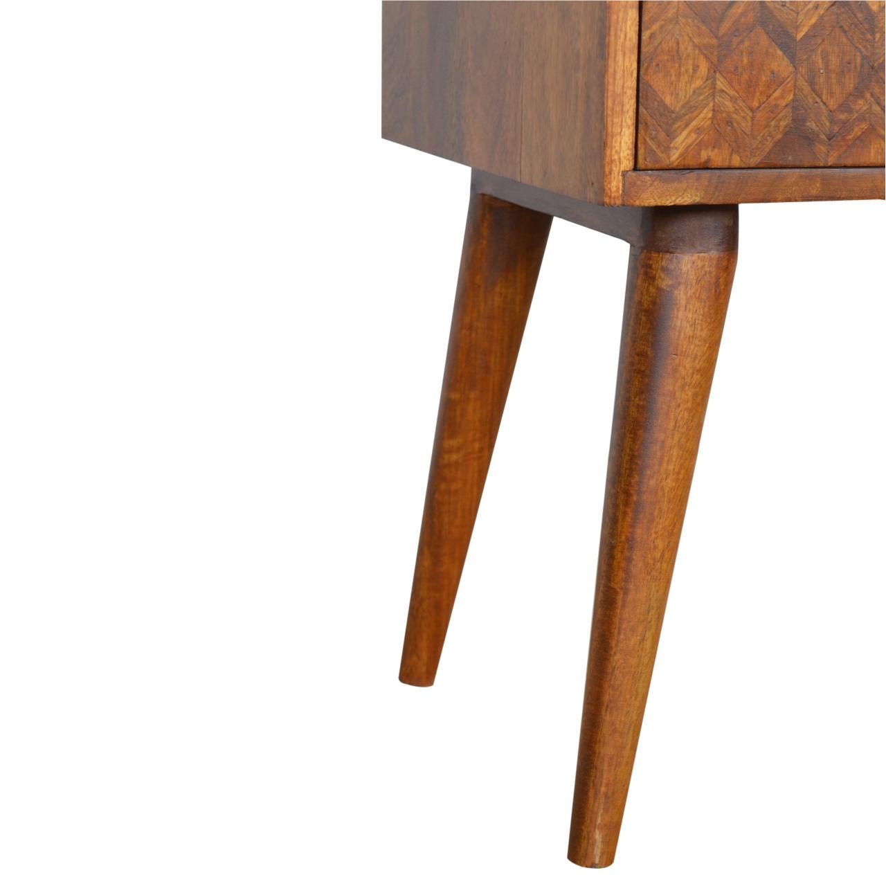 Assorted Chestnut Bedside with Open Slot