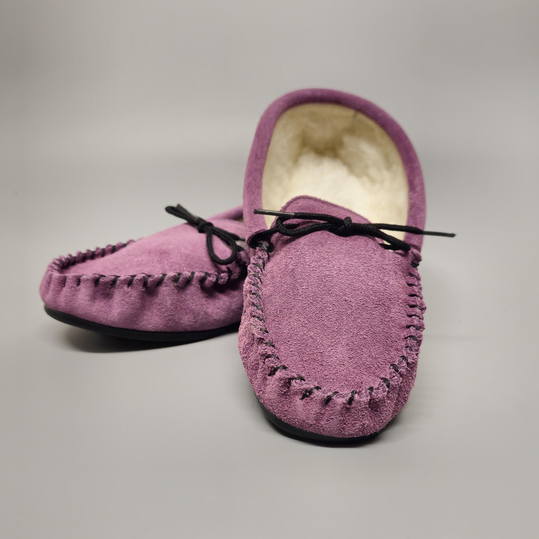 Purple best sale moccasin slippers