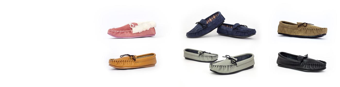 <h2>Moccasin Slippers</h2><p>The ideal gift!</p>