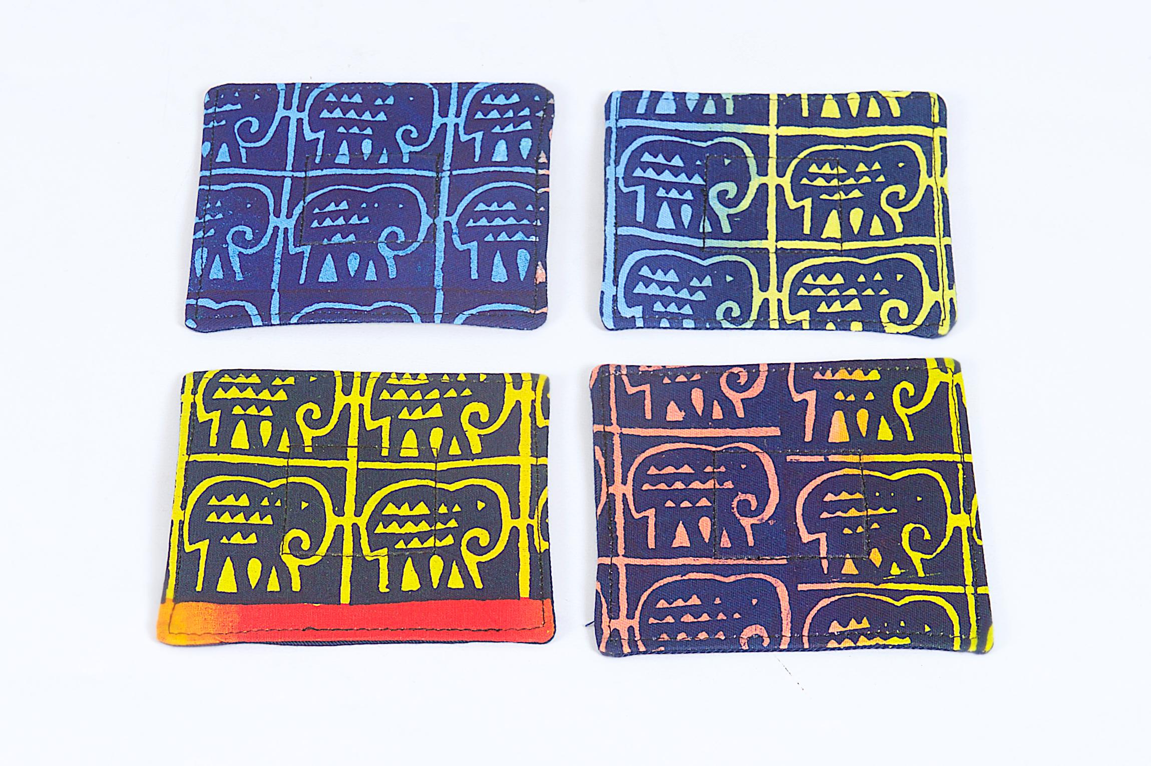 African Print Coasters, handmade in Zimbabwe