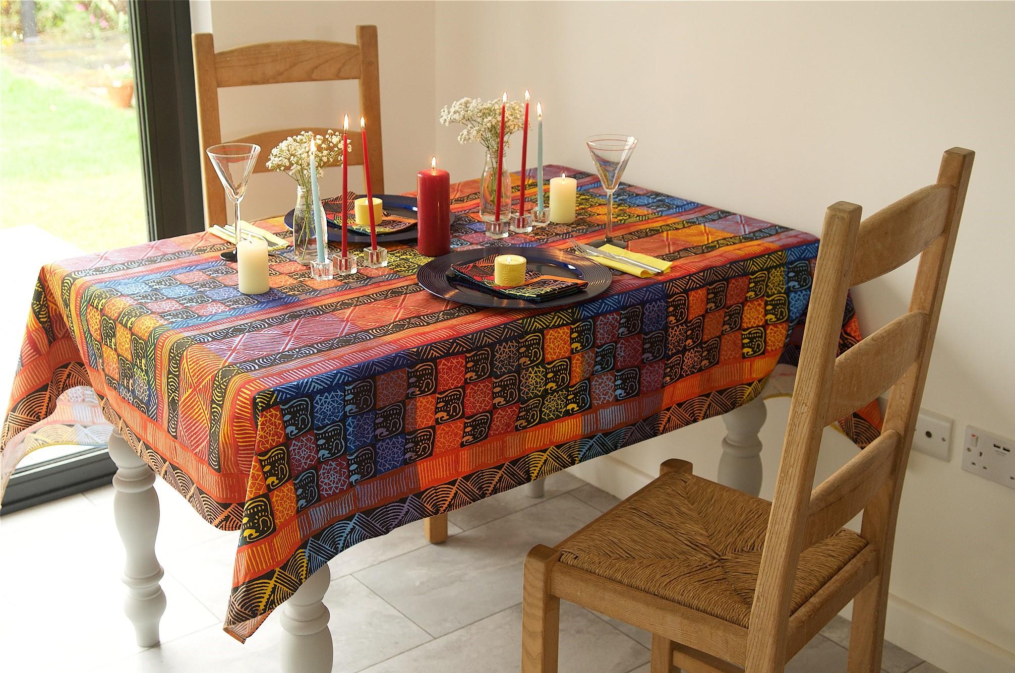 African Tablecloth and Napkins, handmade in Zimbabwe