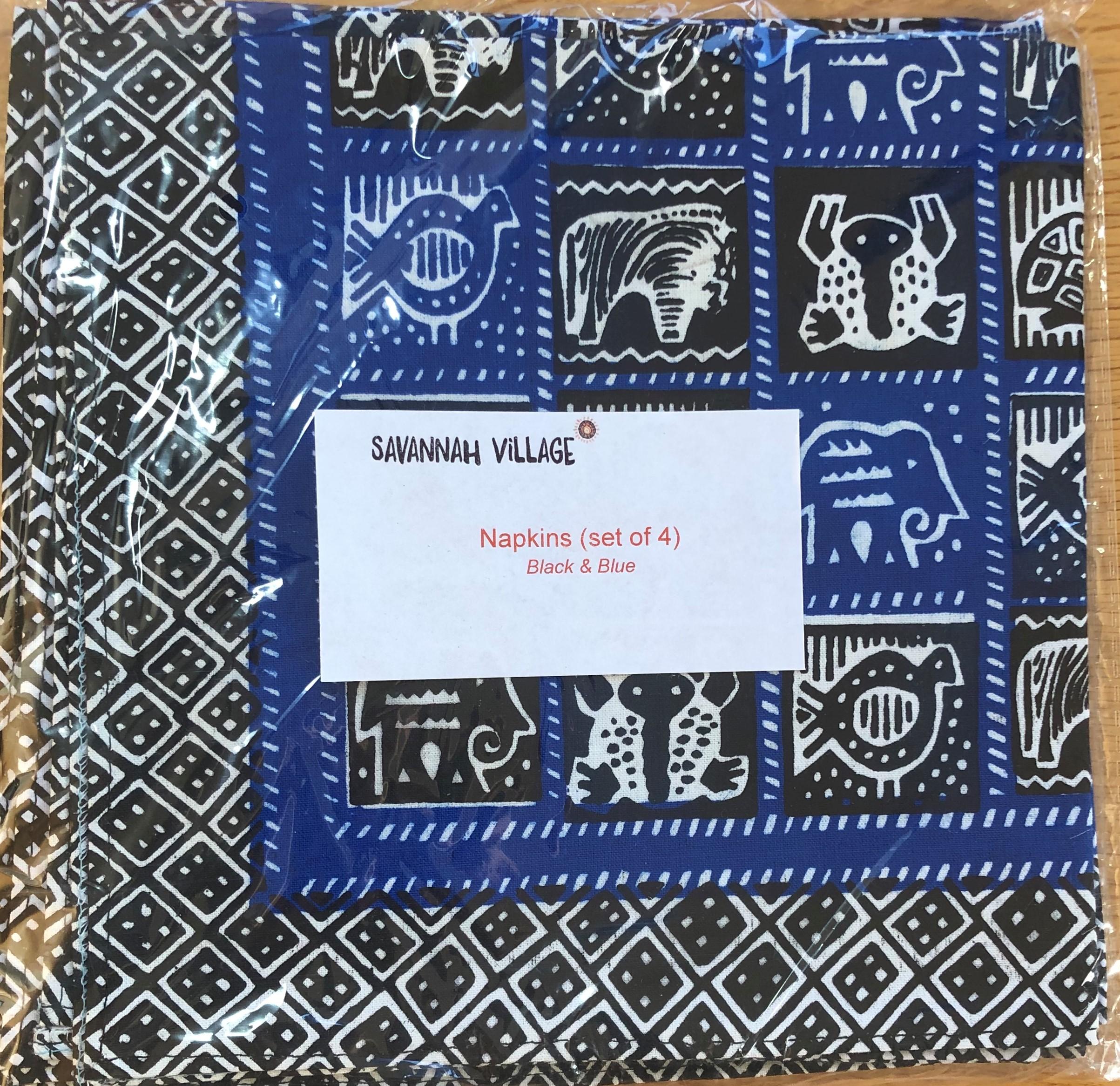 African Cloth Napkins, in packaging, handmade in Zimbabwe