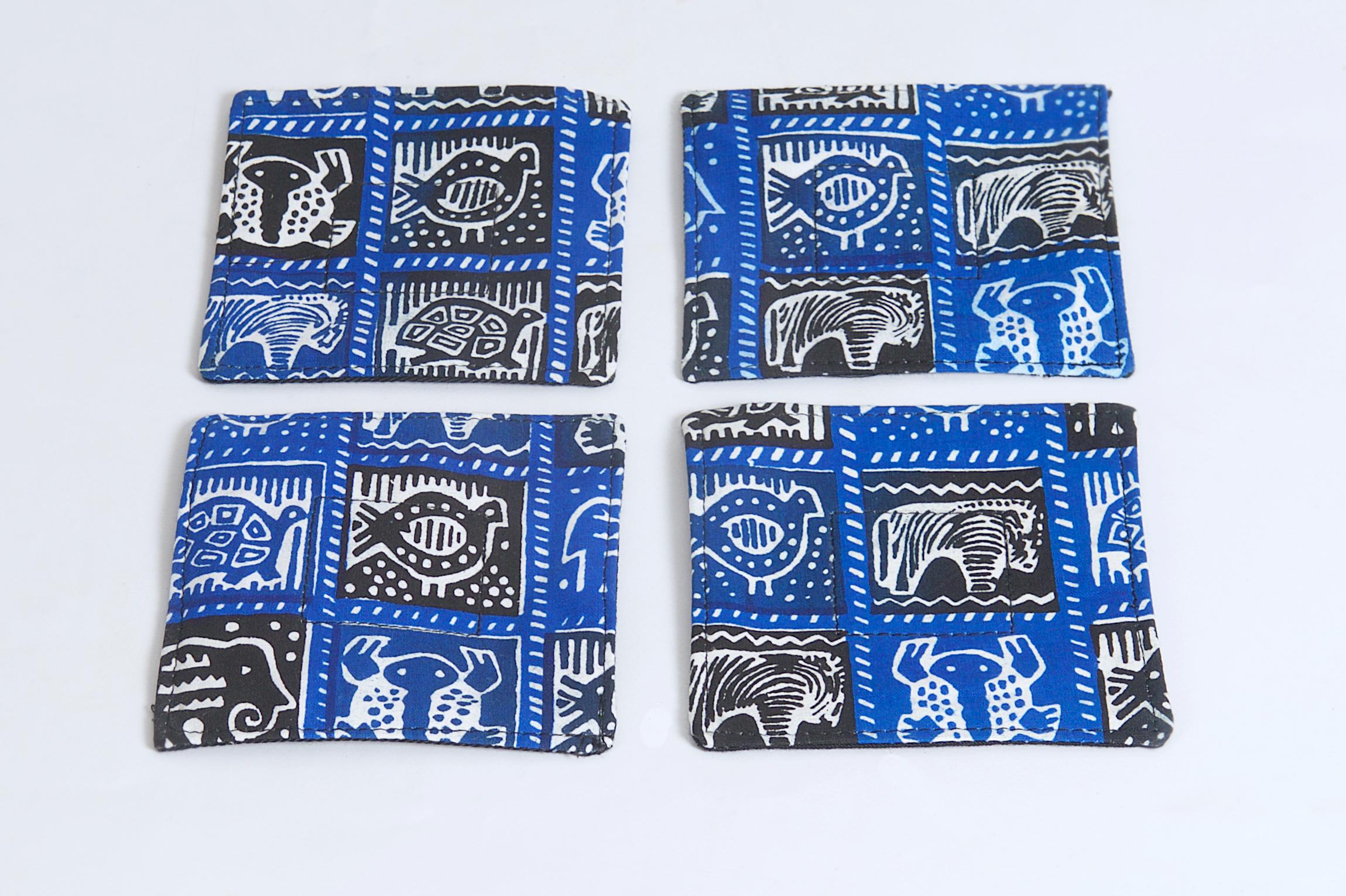 African Print Coasters, handmade in Zimbabwe