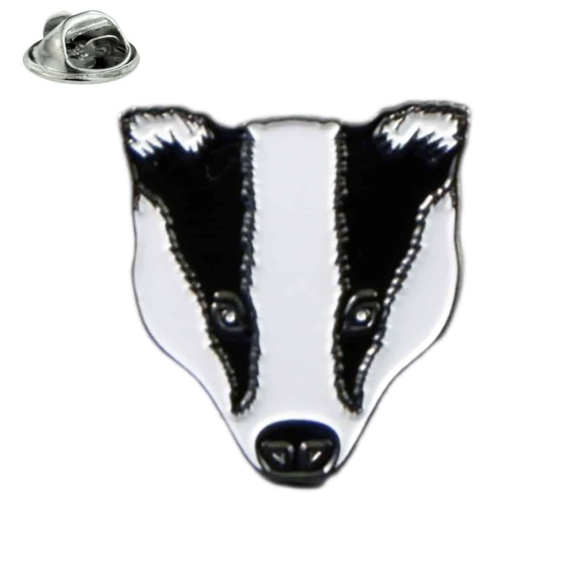 Badger Metal Enamel Lapel Pin Badge Clotheslabelsuk