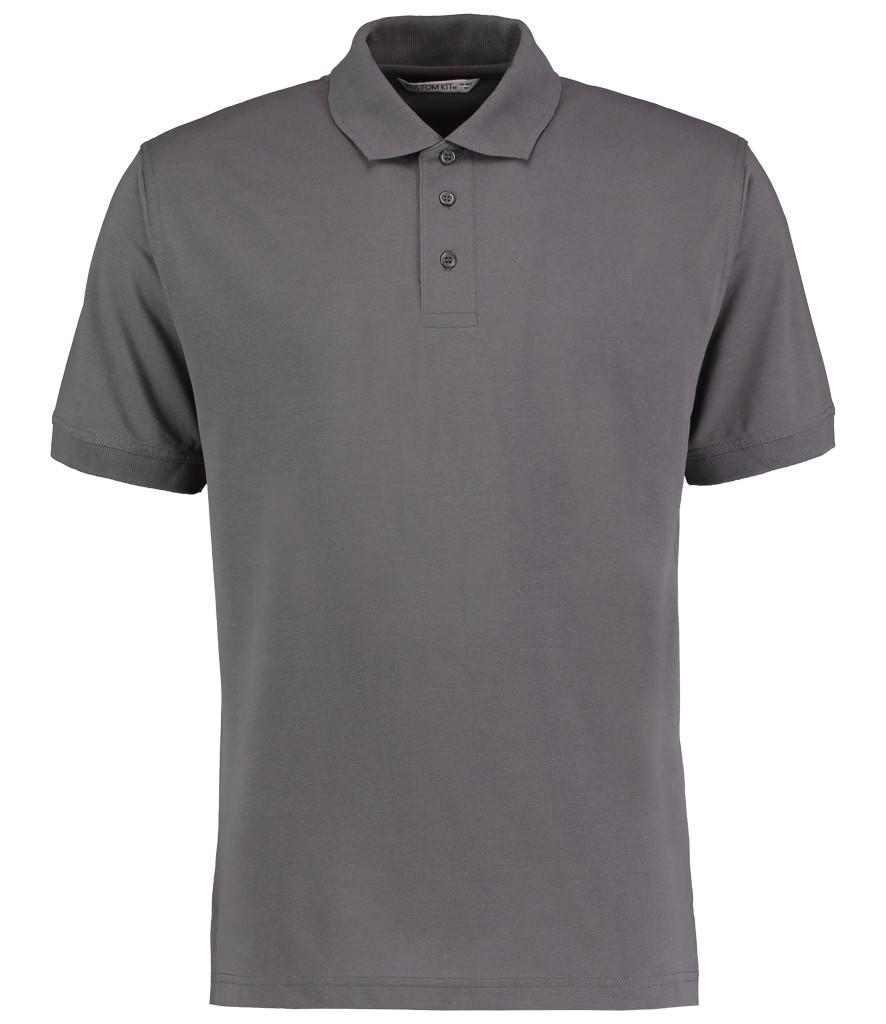 charcoal grey kustom kit polo shirt
