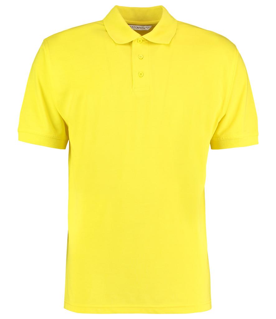 canary yellow kustom kit polo shirt