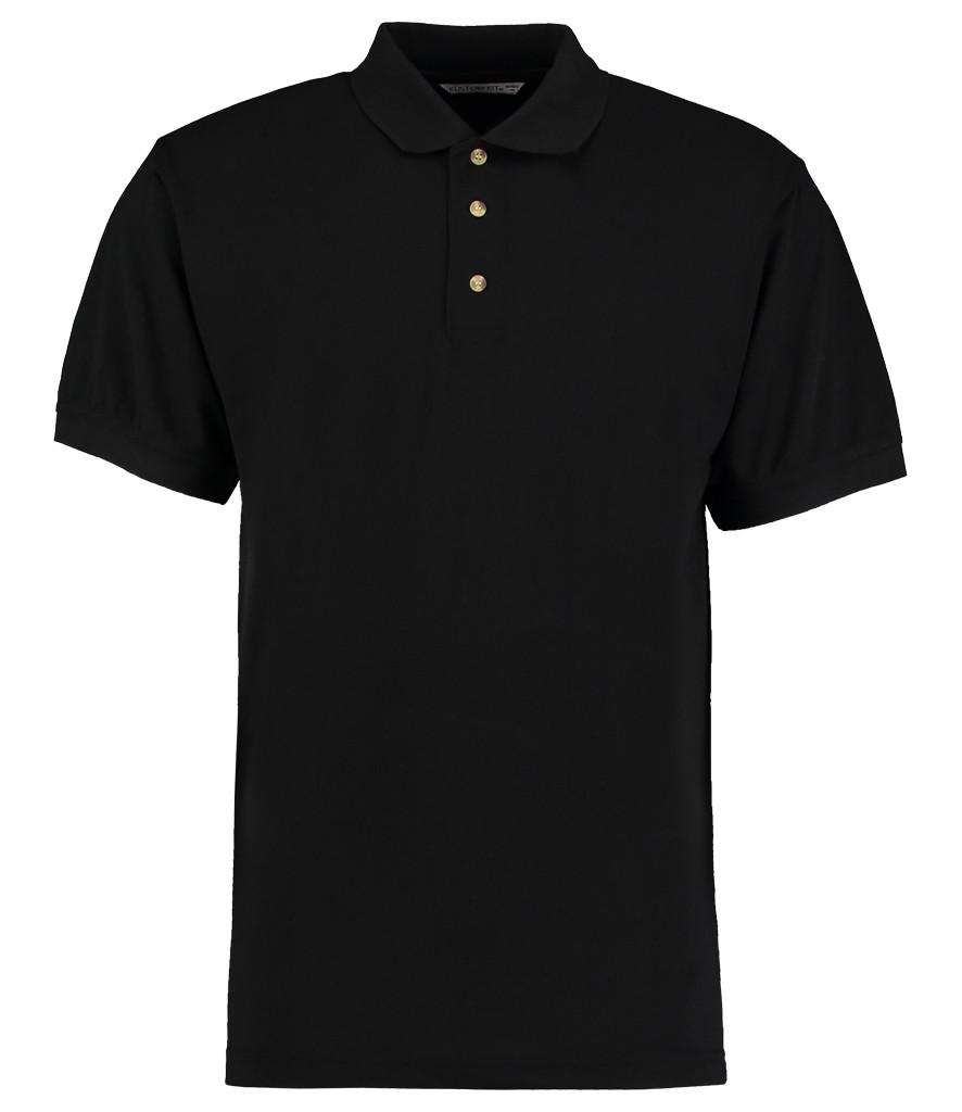 black workwear pique polo shirt